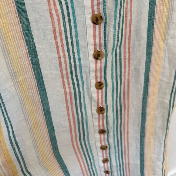 Madewell 100% linen midi dress with buttons - Picture 7 of 8